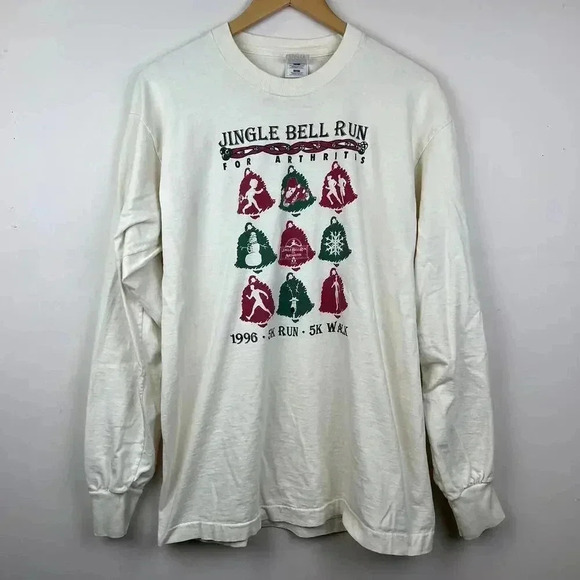 Vintage 1996 Jingle Bell Run Long Sleeve T-Shirt – For Arthritis Awareness - Picture 1 of 7